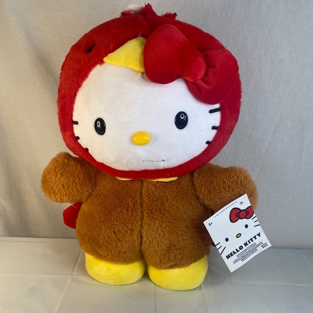 Hello Kitty Turkey Costume Thanksgiving Harvest Greeter 18” plush Sanrio